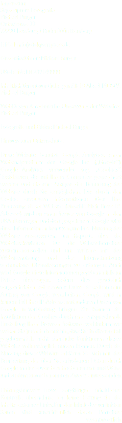 Impressum Skyscripters Fotografie Michael Burger Ortsstrasse 33 72290 Lossburg / Baden Württemberg E-Mail: info(at)skyscripters.de Geschäftsführer: Michael Burger USt-Id-Nr. DE289148888 Inhaltlich Verantwortliche gemäß 10 Abs. 3 MDStV: Michael Burger WebDesign & technische Umsetzung der Website: Michael Burger Fotografie und Bilder: Michael Burger Hinweis zum Datenschutz: Diese Website benutzt Google Analytics, einen Webanalysedienst der Google Inc. („Google“). Google Analytics verwendet sog. „Cookies“, Textdateien, die auf Ihrem Computer gespeichert werden und die eine Analyse der Benutzung der Website durch Sie ermöglichen. Die durch den Cookie erzeugten Informationen über Ihre Benutzung dieser Website (einschließlich Ihrer IP-Adresse) wird an einen Server von Google in den USA übertragen und dort gespeichert. Google wird diese Informationen benutzen, um Ihre Nutzung der Website auszuwerten, um Reports über die Websiteaktivitäten für die Websitebetreiber zusammenzustellen und um weitere mit der Websitenutzung und der Internetnutzung verbundene Dienstleistungen zu erbringen. Auch wird Google diese Informationen gegebenenfalls an Dritte übertragen, sofern dies gesetzlich vorgeschrieben oder soweit Dritte diese Daten im Auftrag von Google verarbeiten. Google wird in keinem Fall Ihre IP-Adresse mit anderen Daten von Google in Verbindung bringen. Sie können die Installation der Cookies durch eine entsprechende Einstellung Ihrer Browser Software verhindern; wir weisen Sie jedoch darauf hin, dass Sie in diesem Fall gegebenenfalls nicht sämtliche Funktionen dieser Website vollumfänglich nutzen können. Durch die Nutzung dieser Website erklären Sie sich mit der Bearbeitung der über Sie erhobenen Daten durch Google in der zuvor beschriebenen Art und Weise und zu dem zuvor benannten Zweck einverstanden. Haftungshinweis: Trotz sorgfältiger inhaltlicher Kontrolle übernehme ich keine Haftung für die Inhalte externer Links. Für den Inhalt der verlinkten Seiten sind ausschließlich deren Betreiber verantwortlich.
